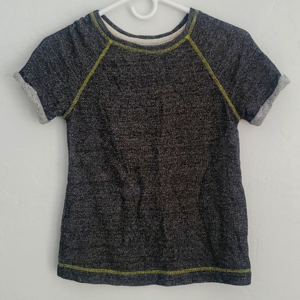$5 CLOSET CLOSING Heather by Bordeaux Short-Sleeve Knit Shirt Gray Neon Green
